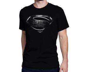 Superman Silver Movie Symbol Men's T-Shirt