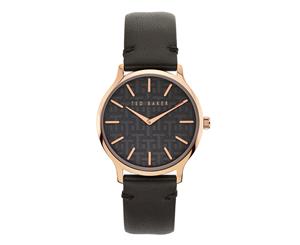 Ted Baker POPPIEY Soft black leather strap with black dial