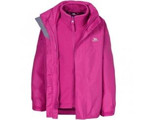 Trespass Childrens/Kids Prime Ii Waterproof 3-In-1 Jacket (Raspberry) - TP3346