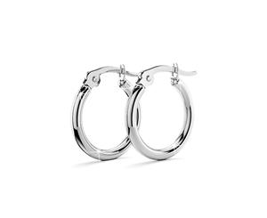 Trishia Hoop White Gold Layered Earrings 15mm/White Gold