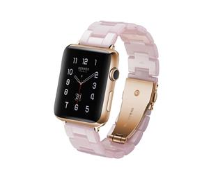 WIWU Resin Band with Stainless Steel Buckle For Apple Watch Band Series 5/4/3/2/1 iWatch Wristband Strap-Pink