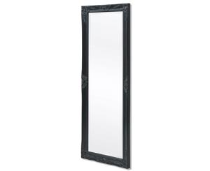 Wall Mirror Baroque Antique 140x50cm Black Bathroom Wardrobe Dressing