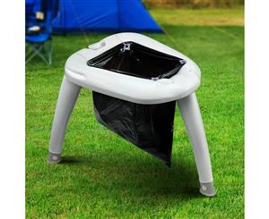 Weisshorn Portable Folding Toilet Camping Potty Caravan Travel Camp Boating