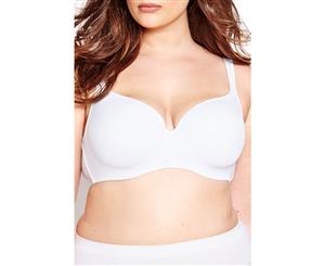 Womens Deesse Contour Flirt Underwire Bra White