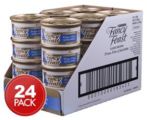 24 x Purina Fancy Feast Cat Food Grilled Prime Filet Of Salmon 85g