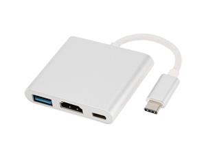 3In1 Type C USB 3.1 to USB-C 4K HDMI USB 3.0 Charging Adapter Cable Hub for Apple Macbook