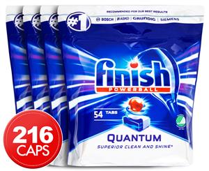 4 x 54pk Finish Quantum Dishwasher Tablets