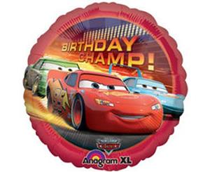 45cm Disney Cars Birthday Champ! Foil Balloon