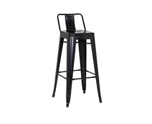 76cm Xavier Pauchard Replica Low Back Tolix Stool - Black