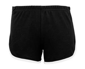 American Apparel Womens/Ladies Cotton Casual/Sports Shorts (Black / White) - RW4012