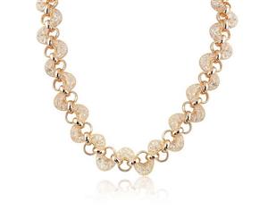 Bella Krystal - Women's Teigan Crystal Filled Mesh Gold Necklace