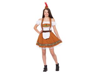 Bristol Novelty Womens/Ladies Country Bar Girl Costume (Brown/White) - BN1224