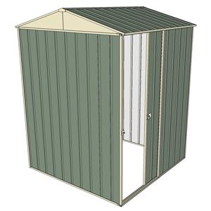 Build-a-Shed 1.5 x 1.5 x 2.3m Gable Single Sliding Side Door Shed - Green