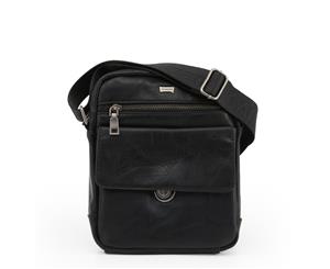 Carrera Jeans Original Men Fall/Winter Crossbody Bag - Black Color 36199