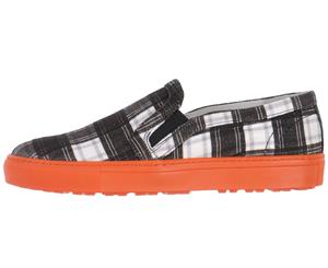 Carven Men's Low Slip-On Sneaker - Steel Grey/Plaid