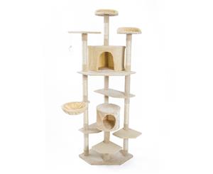 Cat Tree Multi Level Scratcher PARALA 201cm BEIGE