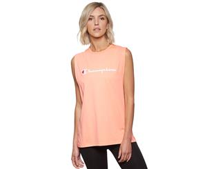 Champion Women's Script Muscle Tank Top - Summer Sunset