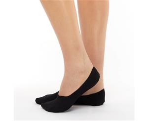 Chusette Women's Black/White Invisible Socks - Black