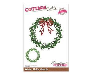 Cottagecutz Elites Die 4X4 - Winter Holly Wreath