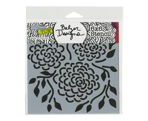 Crafters Workshop Template 6 inch X6 inch - Round Flowers