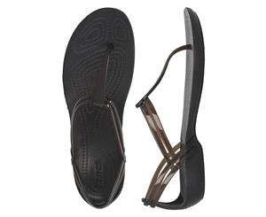 Crocs Women's Isabella T-Strap Sandals - Black