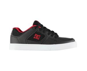 DC Kids Boys Shoes Blitz Trainers Sneakers Junior Skate Lace Up - Black/Red