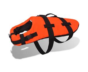 Dog Rescue Vest M Orange Dog Life Jacket Preserver Floating Swimsuit