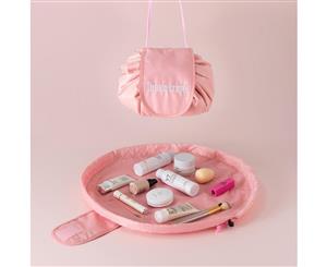 Drawstring Cosmetic Bag Case - Pink