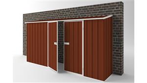 EasyShed D3808 Off The Wall Garage Shed - Tuscan Red