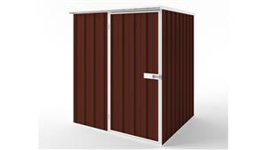 EasyShed S1515 Tall Flat Roof Garden Shed - Heritage Red