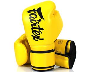 FAIRTEX-BGV14 Microfibre Boxing Gloves Muay Thai MMA Sparring - Yellow