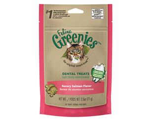 Feline Dental Treats Savory Salmon 71g Greenies Cat Treat Food Healthy Pet