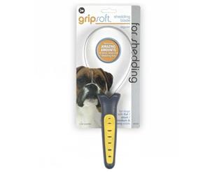 Gripsoft Shedding Stainless Steel Blade Rubber Handle For Dogs (G1517)