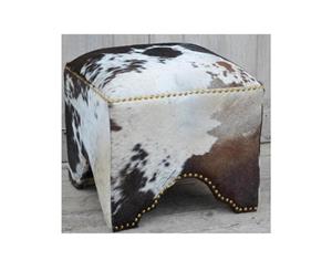 Hand Made Hand Crafted Cow Ottoman