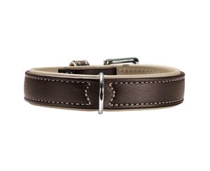 Hunter Canadian Elk Leather Dog Collar Brown