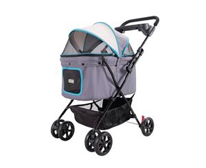 Ibiyaya Easy Strolling Pet Buggy Pram Simple Grey