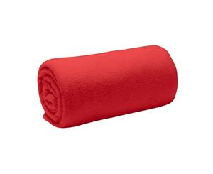 Id Anti-Pilling Fleece Plaid Blanket (Red) - ID259