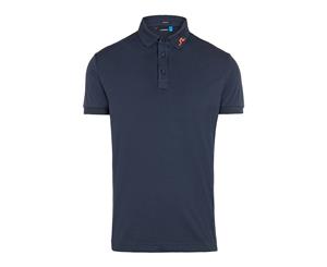 J.Lindeberg M KV Reg TX Jersey Polo - Juicy Orange/JL Navy - Mens