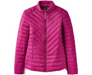 Joules Womens/Ladies Y Elodie Quilted Contrast Warm Casual Jacket Coat - Deep Fuschsia