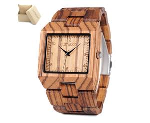 Justwood Watches Maverick Chunky Wooden Men's Watch with Gift Box
