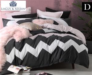 Logan & Mason Marley Double Bed Quilt Cover Set - Musk