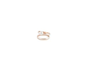 Lovisa Rose Gold Double Band Pearl Ring