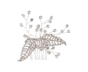 Lovisa Silver Floating Crystal Leaf Comb