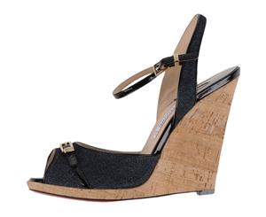 Luciano Padovan Women's Wedge Heel Sandal - Dark Blue