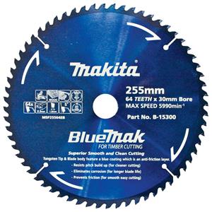 Makita 255mm 64T TCT Circular Saw Blade for Wood Cutting - Mitre Saws - BLUEMAK