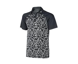 Mizuno Raglan Polo - Black - Mens