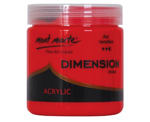 Mont Marte Dimension Acrylic Paint 250ml Pot - Azo Vermillion