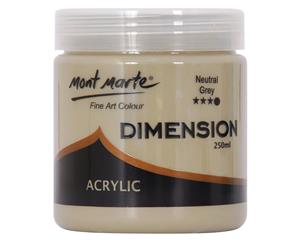 Mont Marte Dimension Acrylic Paint 250ml Pot - Neutral Grey