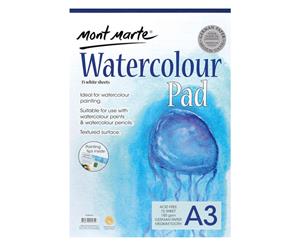 Mont Marte Watercolour Pad German Paper A3 180gsm 15 Sheet