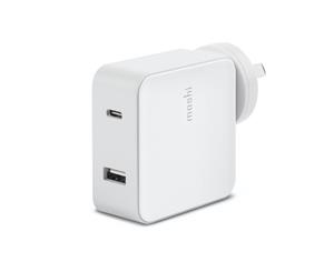 Moshi ProGeo USB-C 42W Wall Charger | 30W USB-C + 12W USB-A